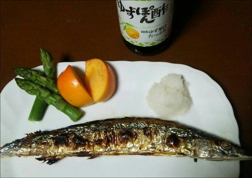 食欲の秋!!『秋刀魚にゆずぽん酢』オススメです(^0^)/